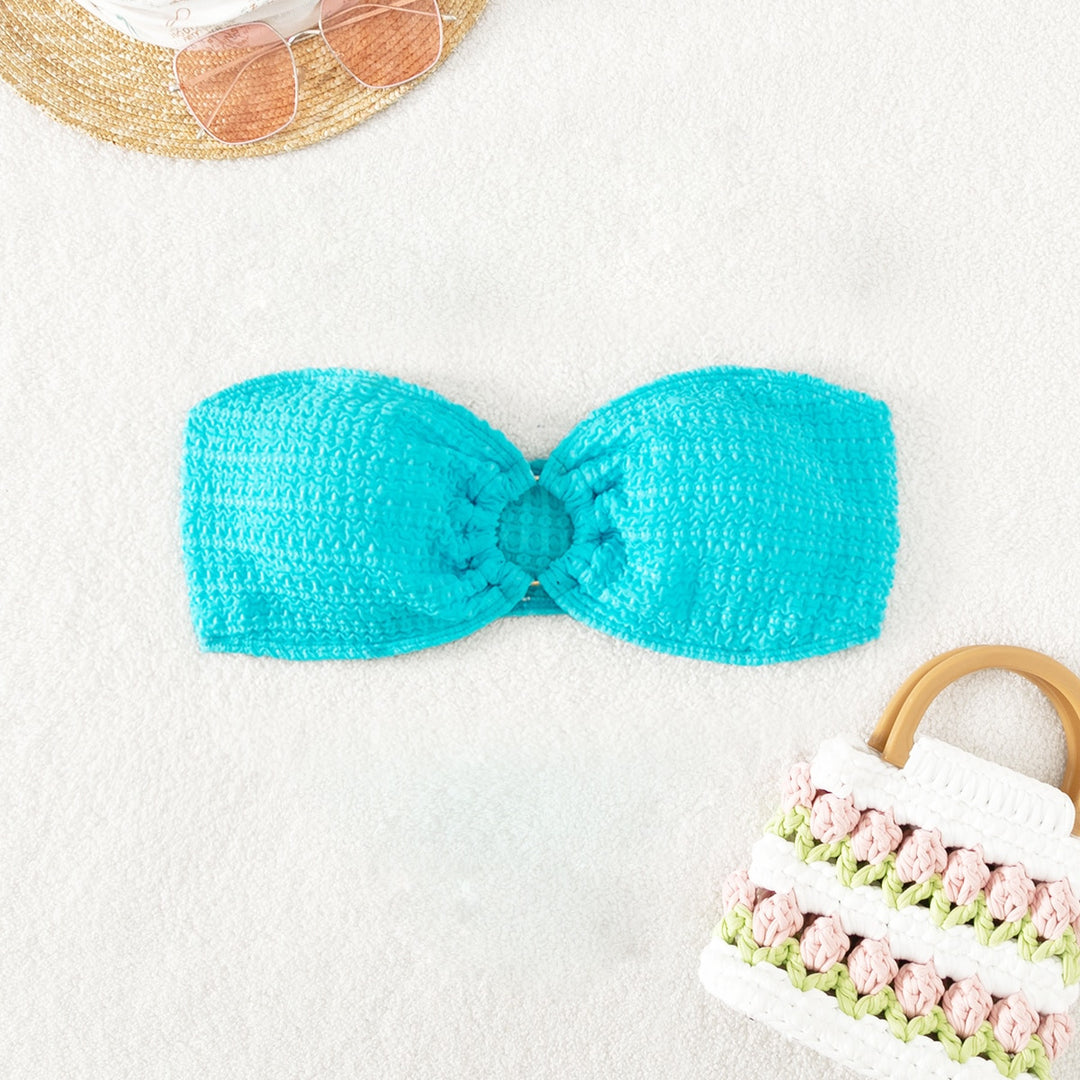 Women's bandeau bikini top with textured surface Mune Fashion