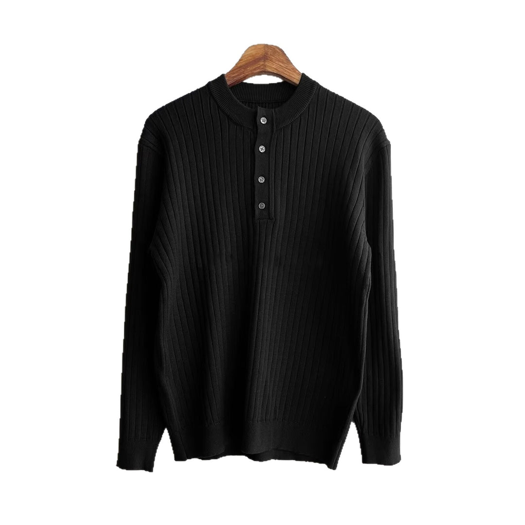 Men's Elegant Long Sleeve Shirt with Button Placket Mune Fashion