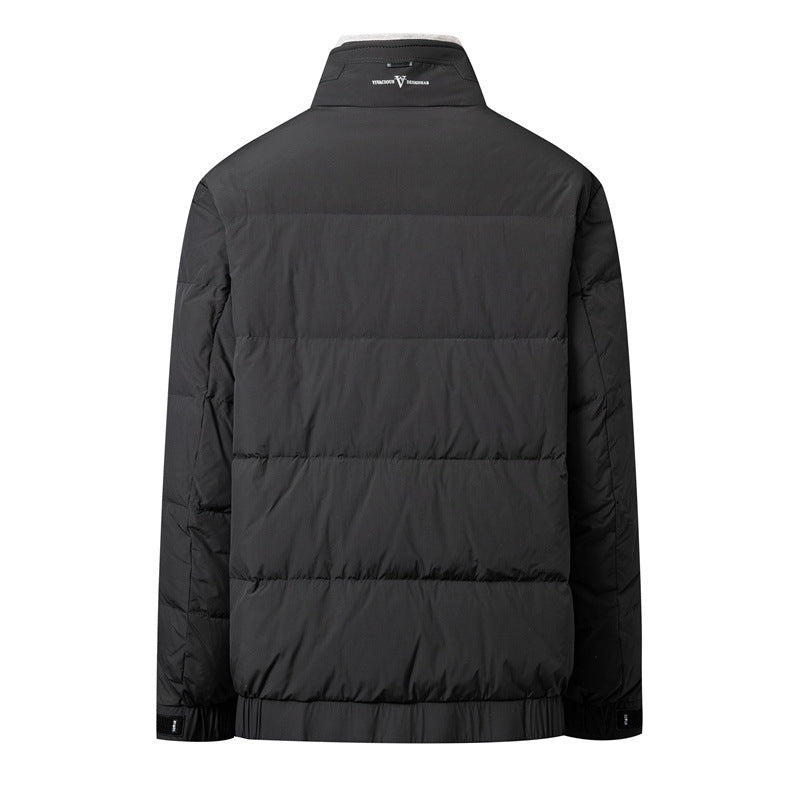 Men's short quilted jacket with teddy collar and windproof thermal insulation Mune Fashion