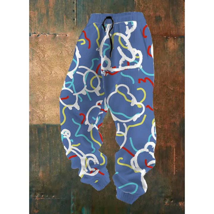 Women's Comfortable Leisure Pants with Creative Print Mune Fashion