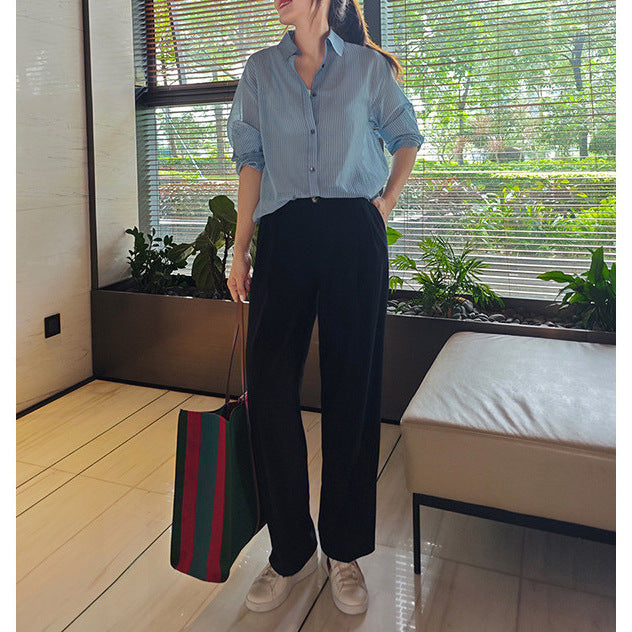 Ladies elegant and comfortable fabric trousers Drune