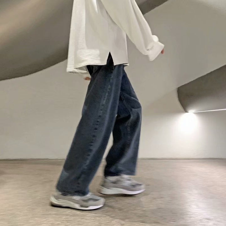 Men's Casual Denim Pants with Wide Cut Mune Fashion