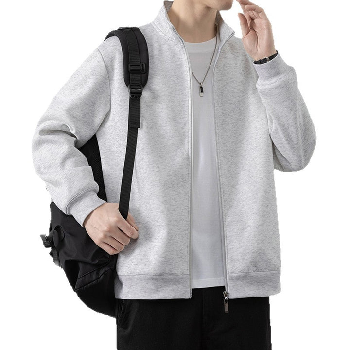 Men's Minimalist Zip Blouson Jacket made of technical stretch material with stand-up collar Mune Fashion