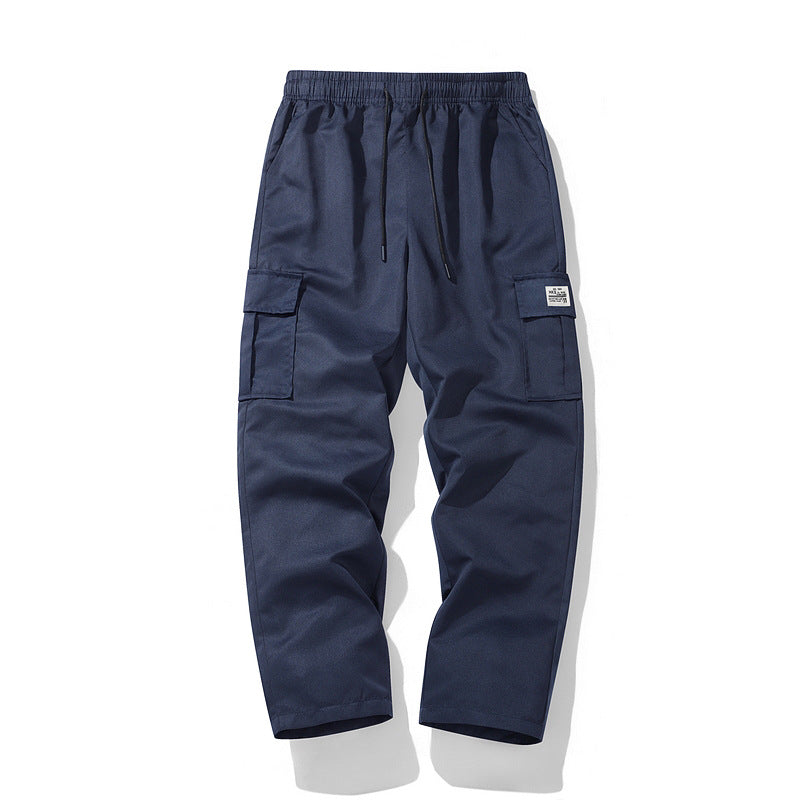 Men's Casual Cargo Jogging Pants with Elastic Drawstring Waistband, Multiple Pockets & Tapered Leg Mune Fashion