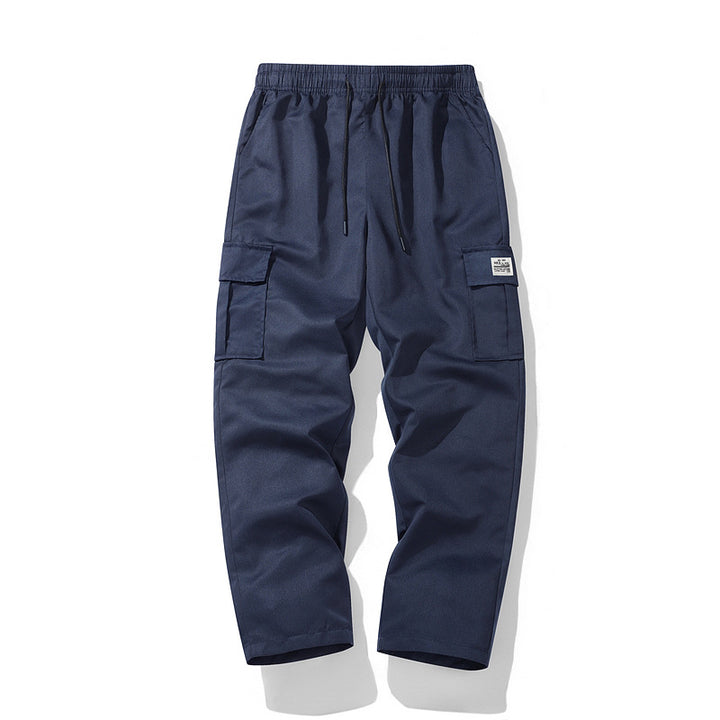 Men's Casual Cargo Jogging Pants with Elastic Drawstring Waistband, Multiple Pockets & Tapered Leg Mune Fashion