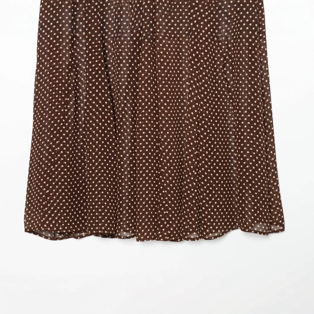 Women's wrap midi skirt made of flowing viscose look with polka dot print Mune Fashion