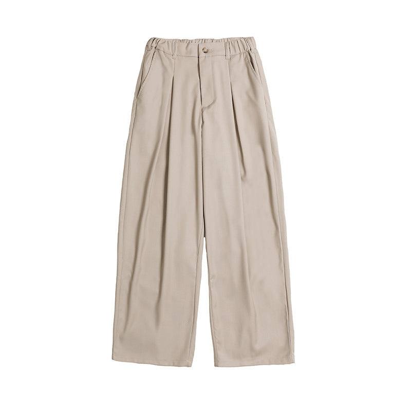Women's Palazzo Pants with High Waist, Pleats and Elastic Waistband Mune Fashion