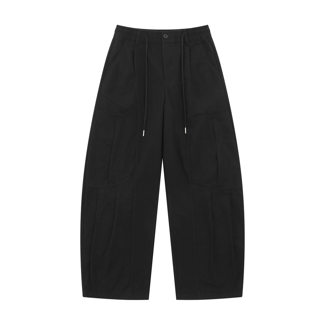 Women's Wide Cargo Culotte with Elastic Waistband and Large Flap Pockets Mune Fashion