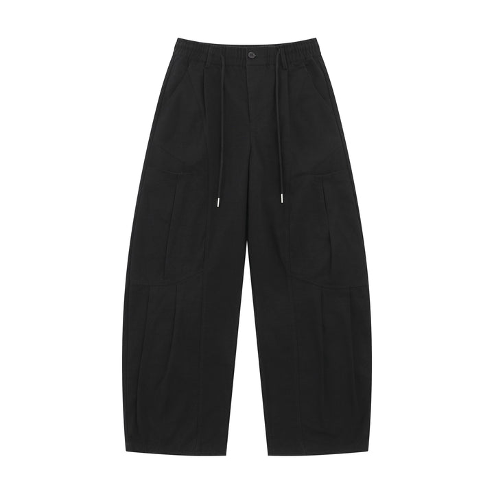 Women's Wide Cargo Culotte with Elastic Waistband and Large Flap Pockets Mune Fashion