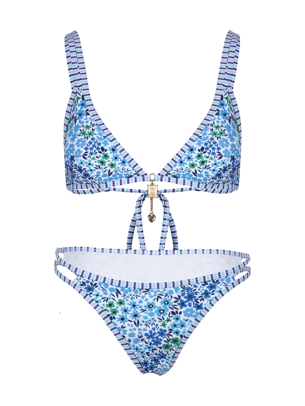 Women's bikini set with floral pattern and adjustable straps Mune Fashion