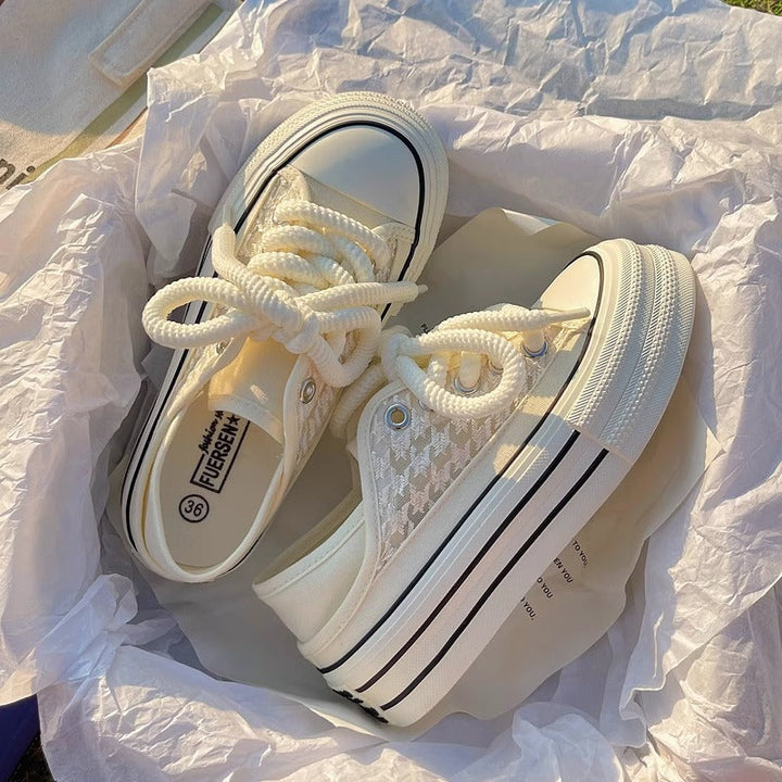 Women's Comfortable Sneakers with Trendy Platform by Mune Fashion