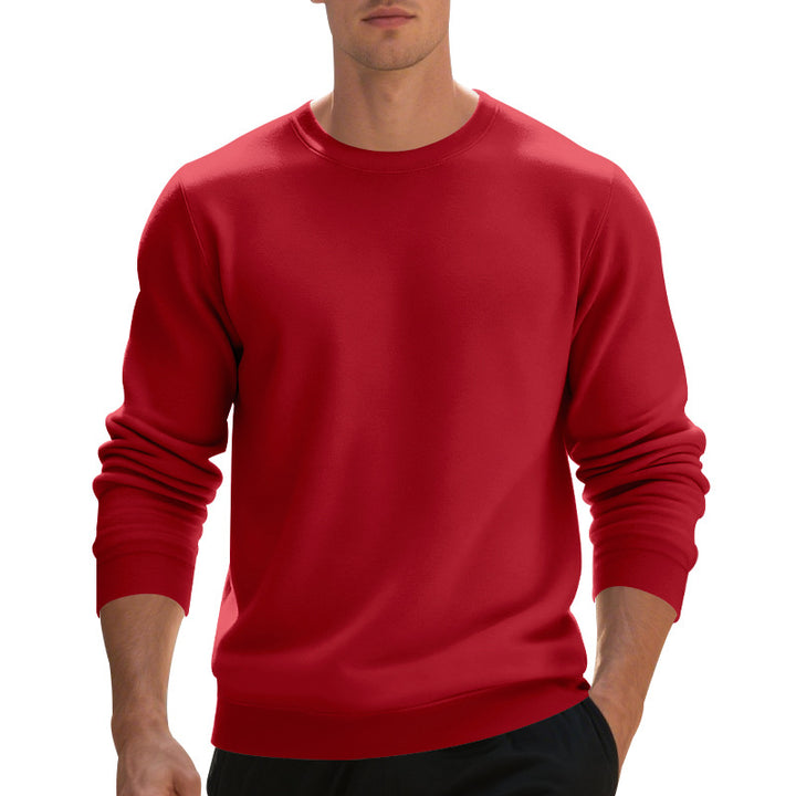 Men's soft crewneck sweatshirt made of cotton blend with ribbed cuffs and relaxed fit Mune Fashion