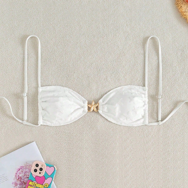 Ladies High-Cut Bikini Bottom with Floral Patterns Mune Fashion