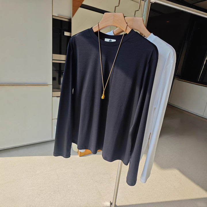 Women's Comfortable Long Sleeve Shirt with Simple Details Mune Fashion