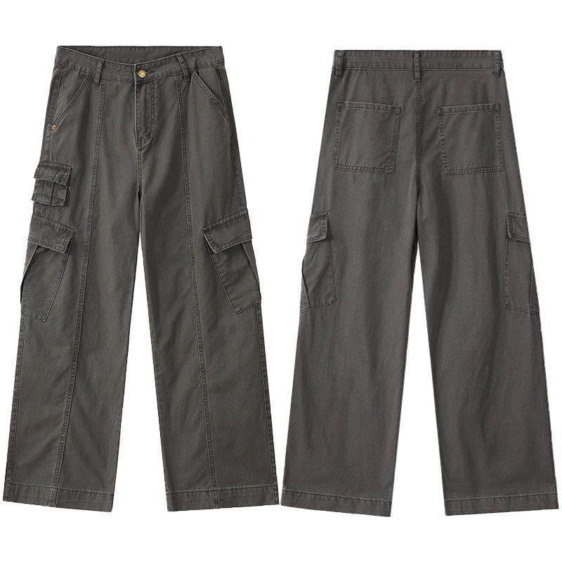 Men's wide cargo pants made of durable cotton twill with utility pockets Mune Fashion