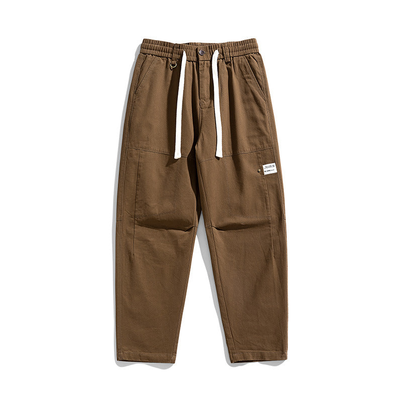 Men's Loose Fit Cargo Jogging Pants with Drawstring, Knee Inserts, and Utility Details Mune Fashion
