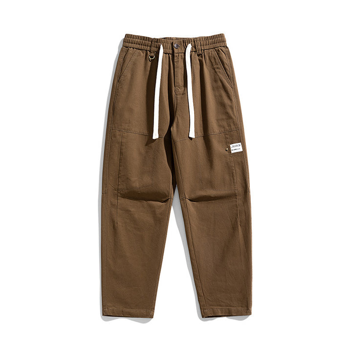 Men's Loose Fit Cargo Jogging Pants with Drawstring, Knee Inserts, and Utility Details Mune Fashion