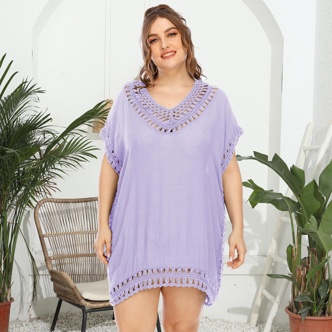 Women elegant crochet beach cover-up Mune Fashion