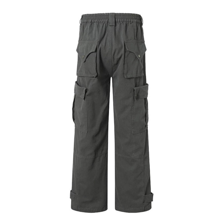 Women's wide cargo culotte pants with high waistband, elastic waistband fit, and multi-pocket Mune Fashion