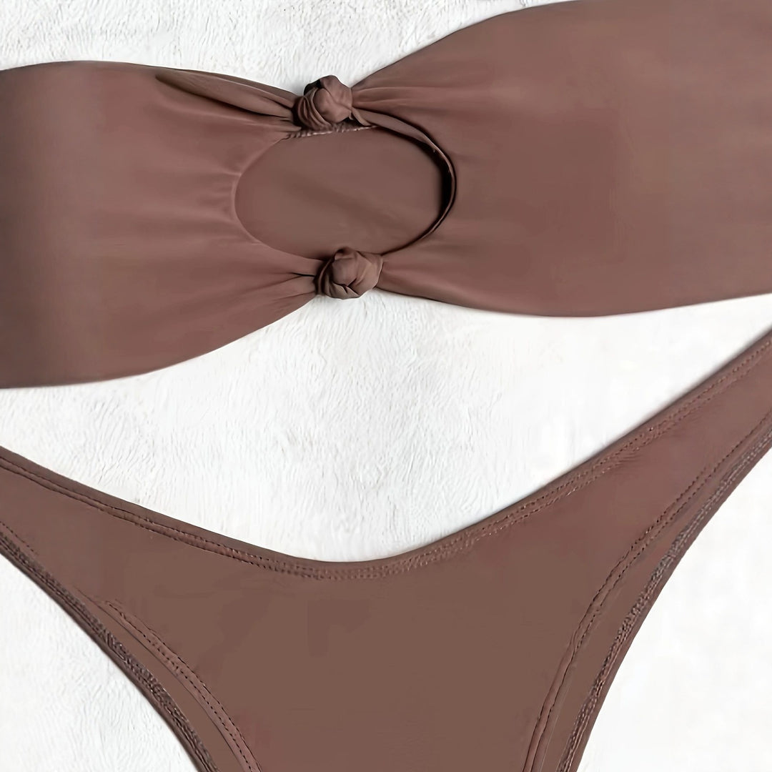 Women Bandeau Bikini with innovative knot design Mune Fashion