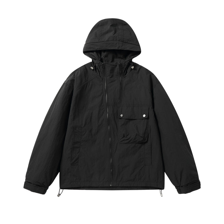 Unisex Lightweight Technical Hoodie in Boxy Cut with Utility Pockets Mune Fashion