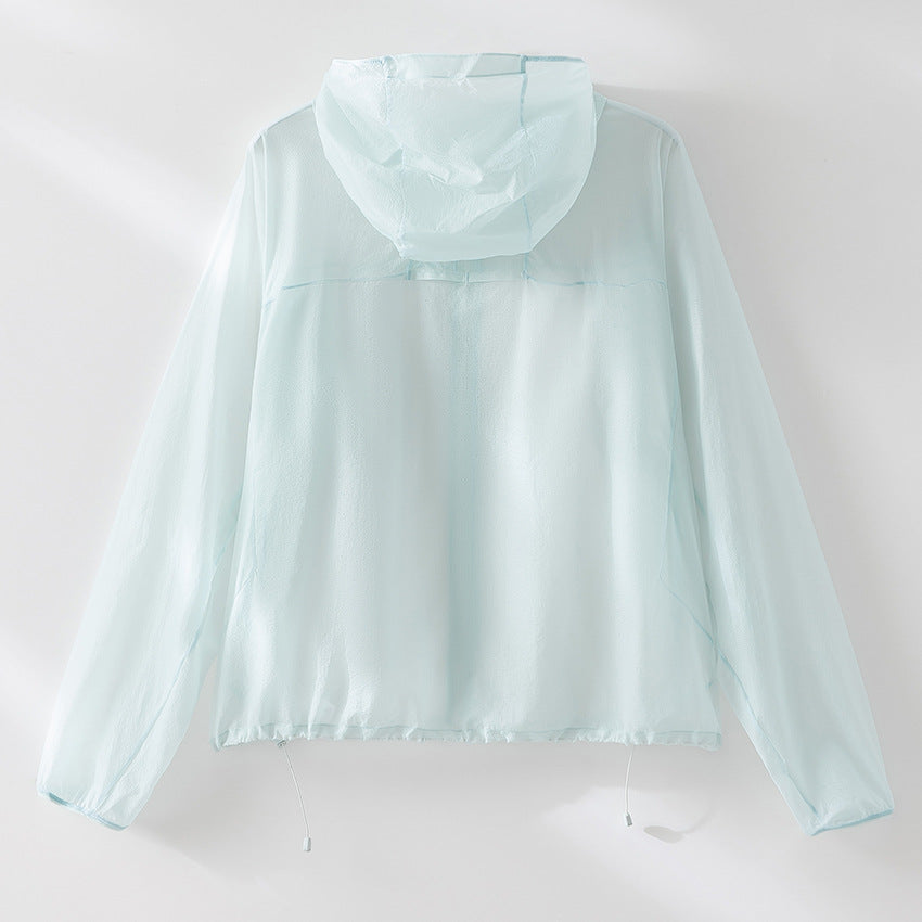 Women's Feather-Light Hooded Jacket Made of Microfibers with Drawstring Mune Fashion