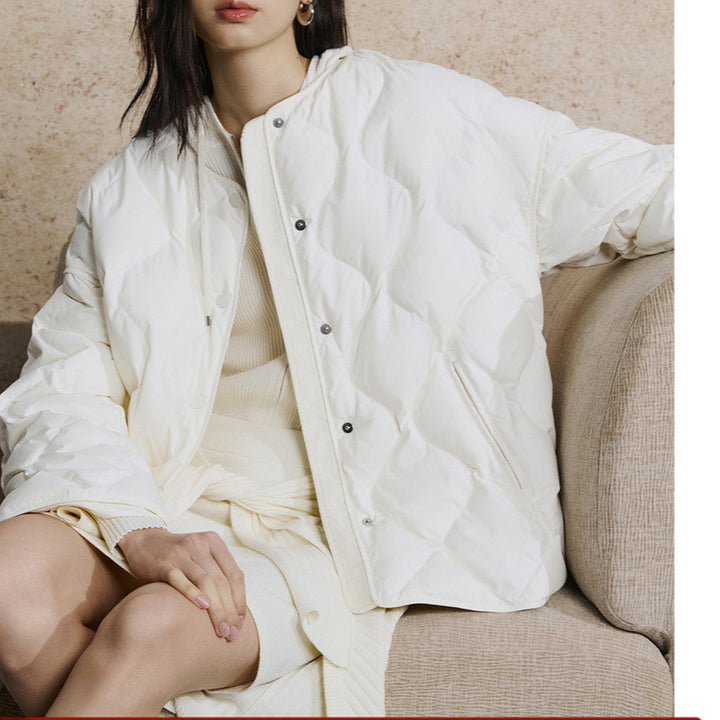 Women Fashionable Long Down Jacket Mune Fashion