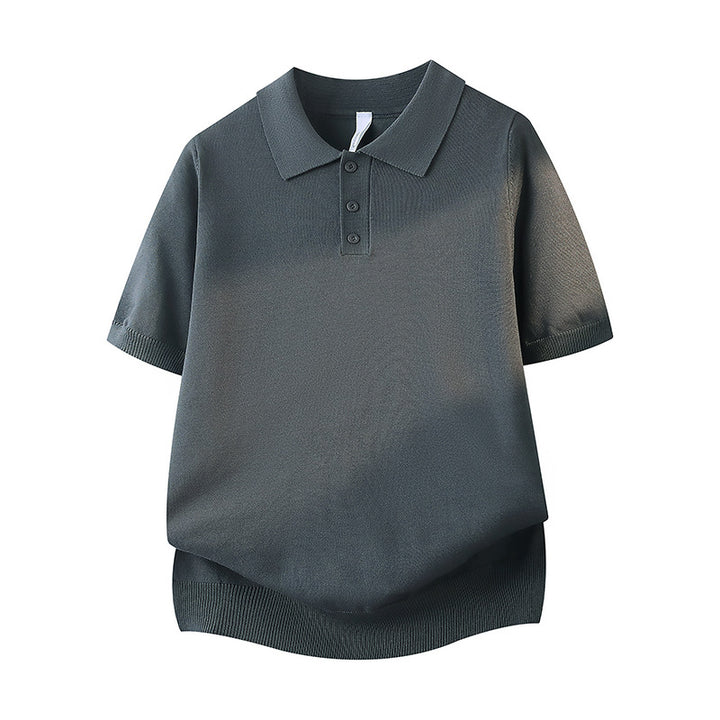 Ladies Short Sleeve Polo Shirt with Fine Structure Mune Fashion