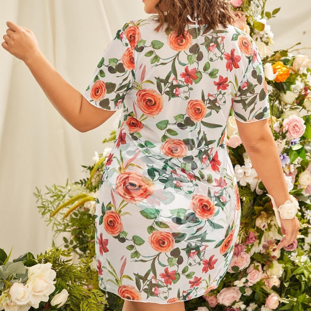 Women Floral Printed Summer Dress Mune Fashion