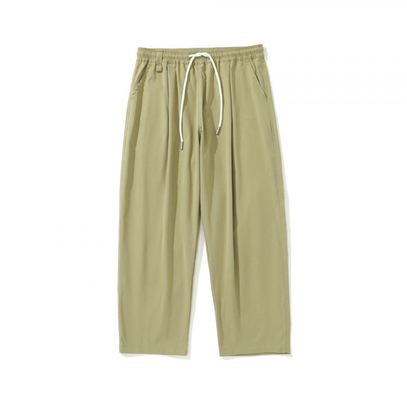 Men's loosely cut relaxed-fit pants with elastic waistband and drawstring Mune Fashion