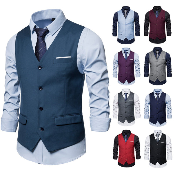 Men's waistcoat in tailored slim fit with V-neck and flap pockets Mune Fashion