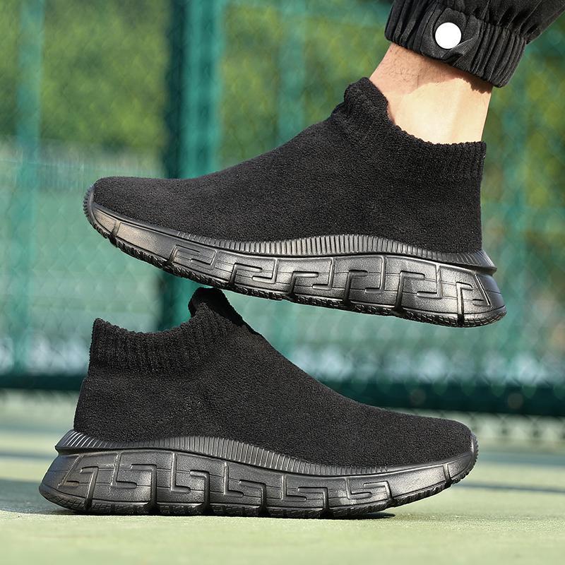 Women's cozy sock sneaker made of teddy velvet with elastic shaft and shock-absorbing profile sole Mune Fashion