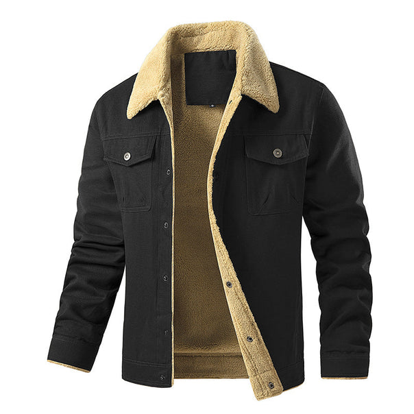 Men's Insulated Utility Jacket with Teddy Lining Mune