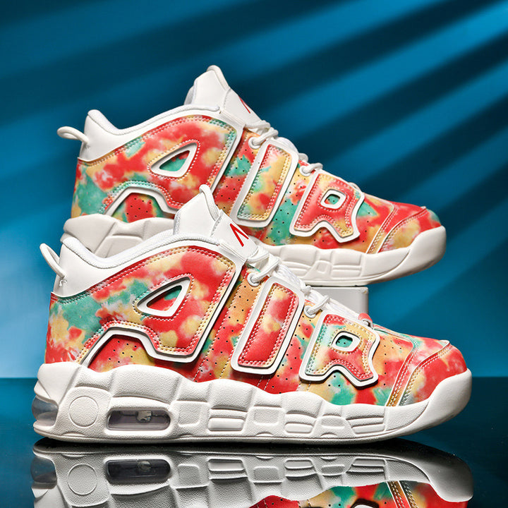 Unisex high-quality streetball sneakers with perforated upper material, reinforced overlays, and cushioned wave midsole Mune Fashion