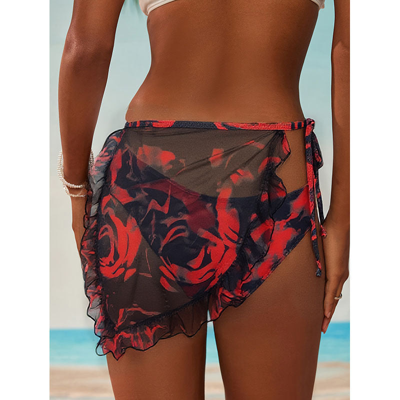Women Triangle Bikini Set with Playful Ruffle Detail Mune Fashion