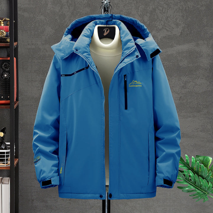 Men's waterproof insulated outdoor parka with removable hood, thermal lining, and concealed zipper pockets Mune Fashion