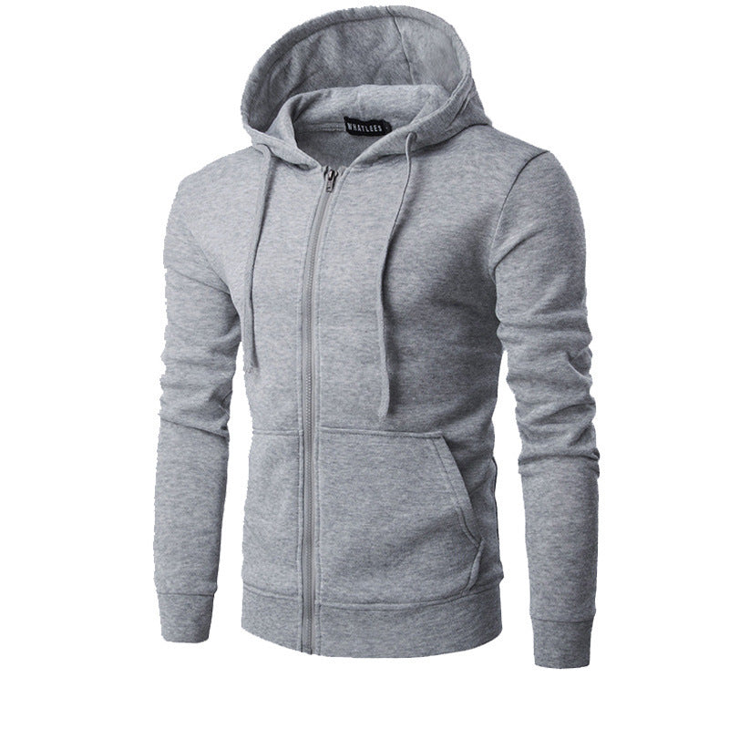 Men's slim-fit zip hoodie jacket with soft fleece lining and kangaroo pockets Mune Fashion