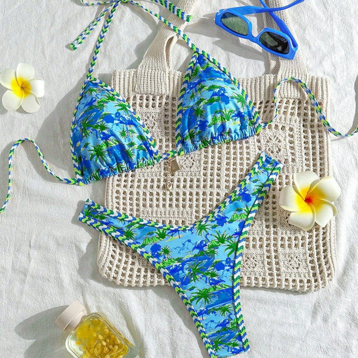 Women's High-Quality Triangle Bikini with Maritime Motif Mune Fashion
