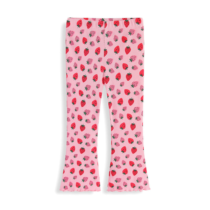 Girls leggings with cheerful strawberry pattern Mune Fashion