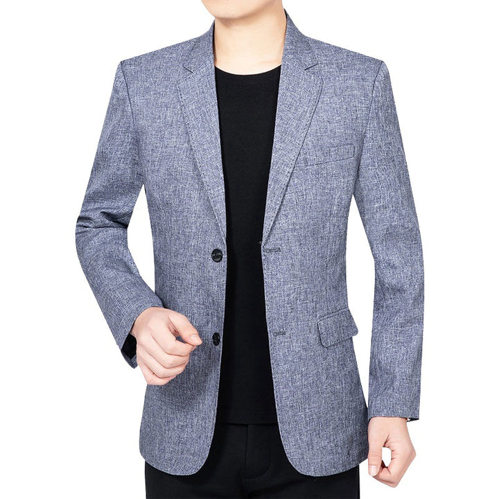 Men's Lightweight Blazer in Linen Look with Structured WMune Fashion Structure and Notch Lapel WMune Fashion