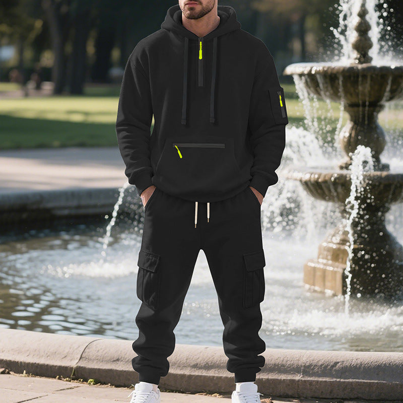 Men's nan utilitarian hoodie and cargo joggers set Mune Fashion