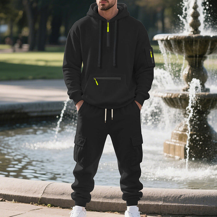 Men's nan utilitarian hoodie and cargo joggers set Mune Fashion