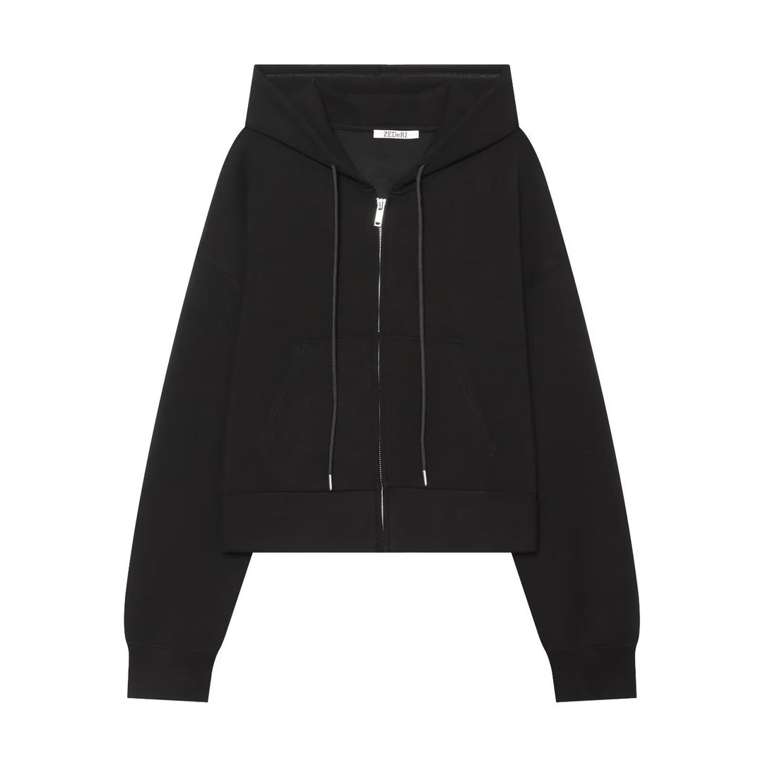 Women's Wide High-Waist Jersey Pants with Drawstring and Wide Leg Drune
