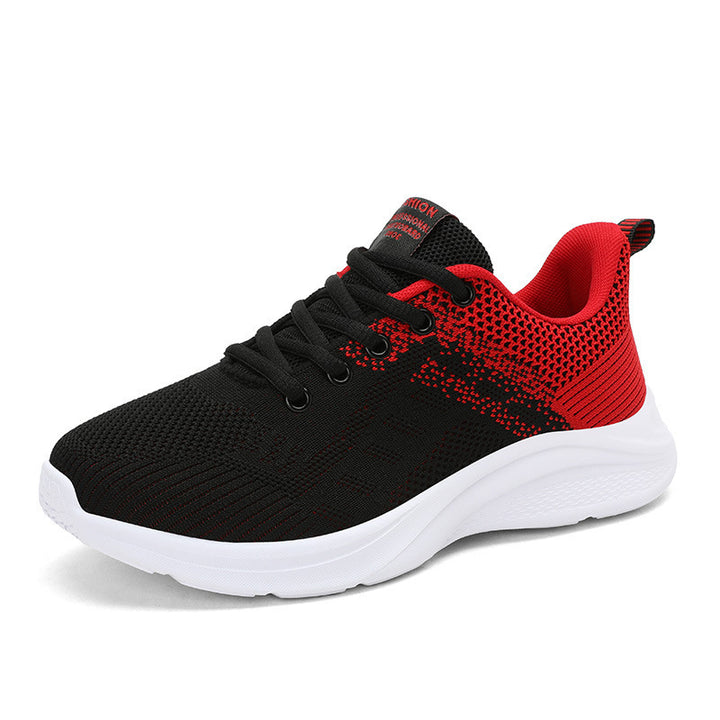 Men's lightweight knitted trainer with ergonomic wave sole, padded insole, and reinforced lacing Mune Fashion