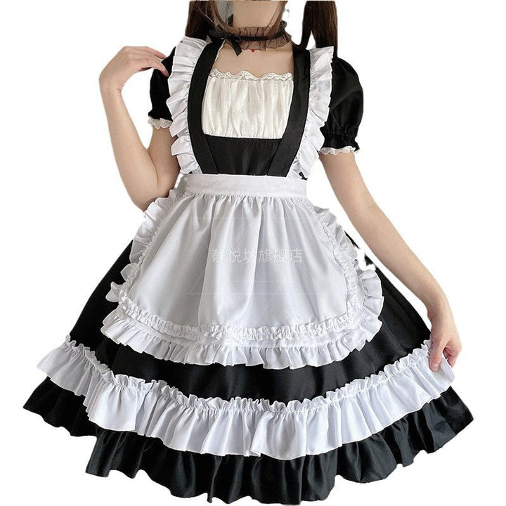 Women Costume Dress with Ruffles and Cat Ears Mune Fashion