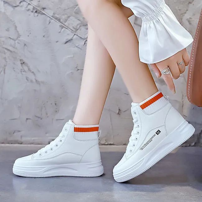 Women High Sneakers with non-slip sole and stylish knit collar Mune Fashion