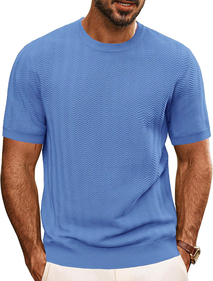 Men's structured round neck T-shirt Mune Fashion