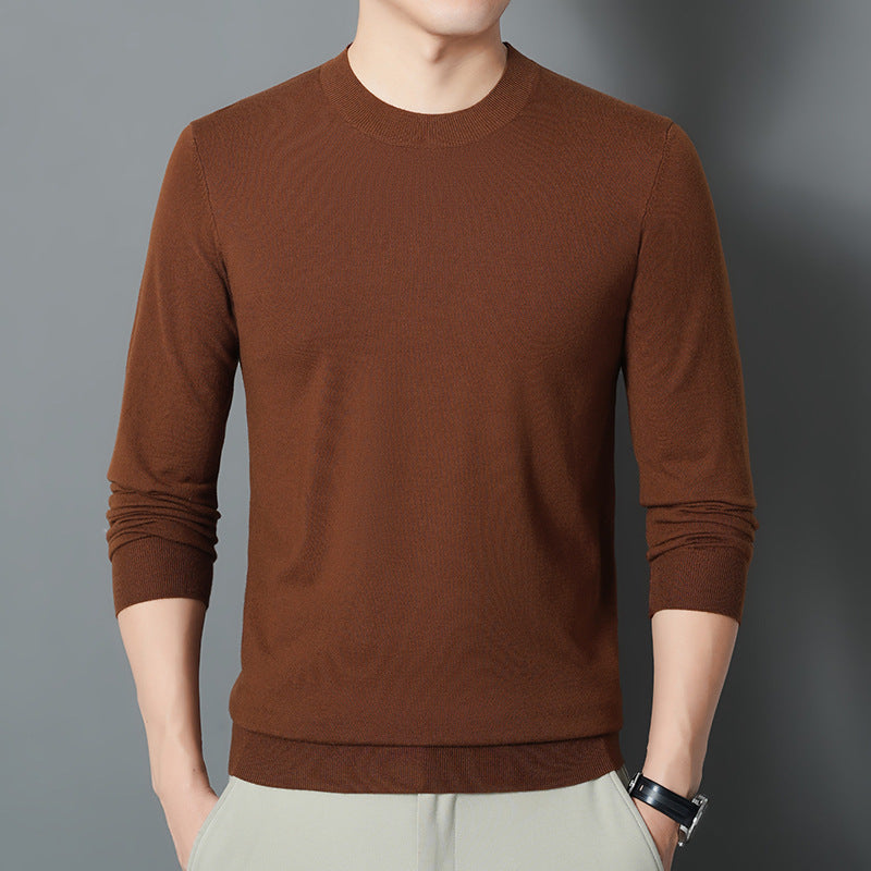 Men's fine round neck sweater made of fine knit with a narrow silhouette Mune Fashion