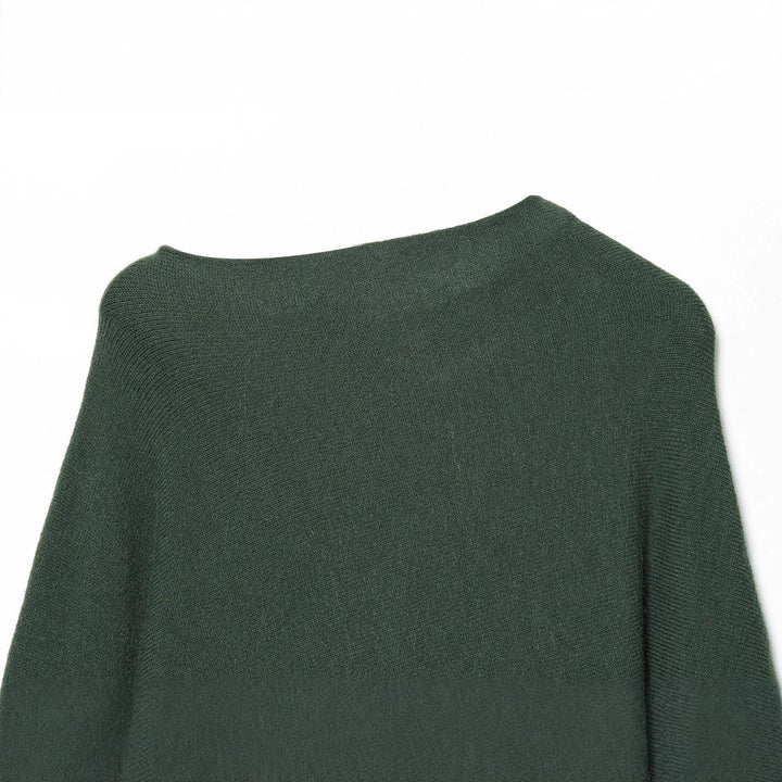 Women nan kastiger Cropped knit sweater with wide raglan sleeves, elongated sleeve cuffs and ribbed hem Mune Fashion