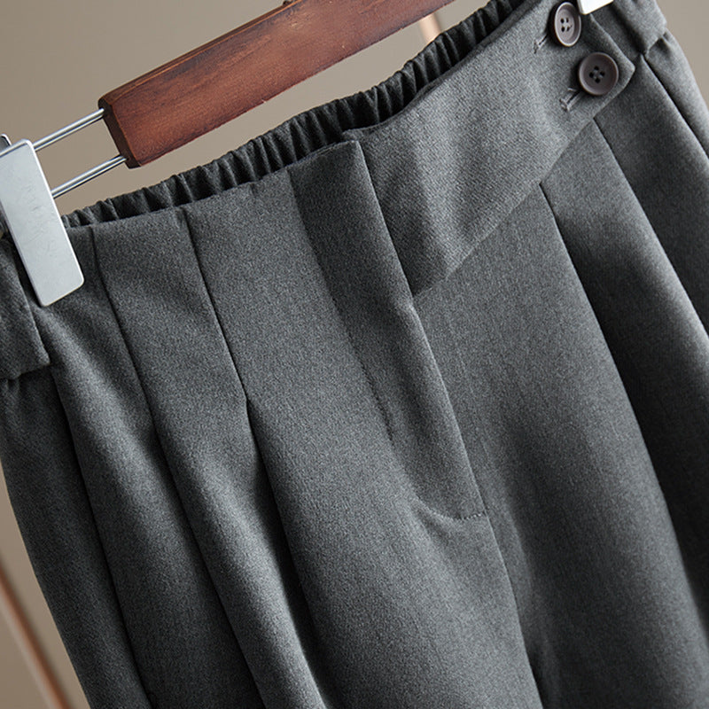 Women's high-waisted suit trousers with elegant pleats Mune Fashion